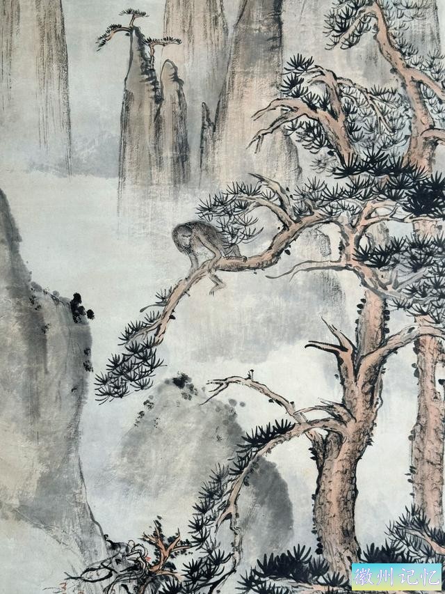 22年前中国嘉德释出 钱痩铁精品 《天都峰灵猿采芝图》表态吴门秋拍-3.jpg