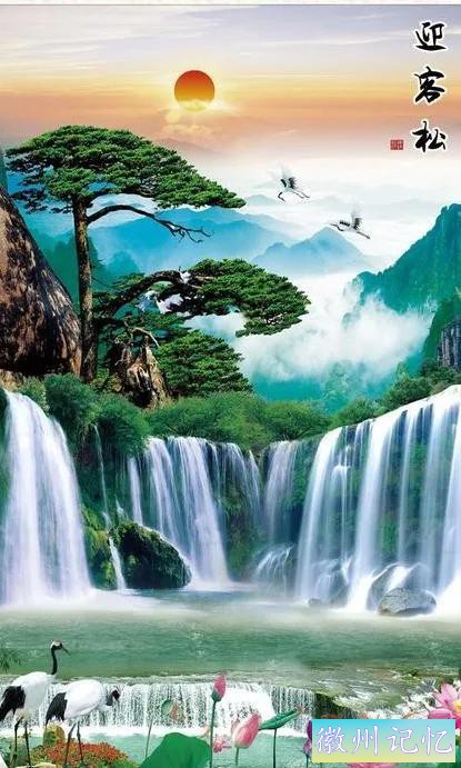 美丽壮阔的迎客松手绘壁纸-14.jpg