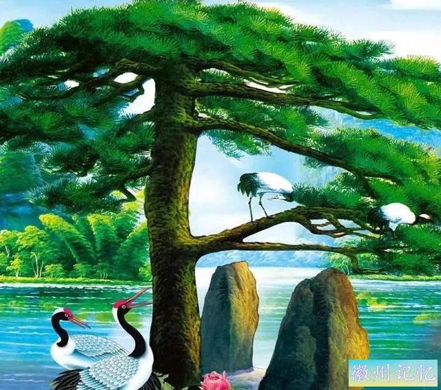 美丽壮阔的迎客松手绘壁纸-44.jpg